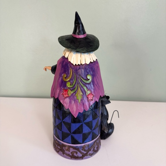 Jim Shore Friday Night Flight Halloween Witch Crow Cat Pumpkin Figurine 10 Inch - Picture 5 of 11